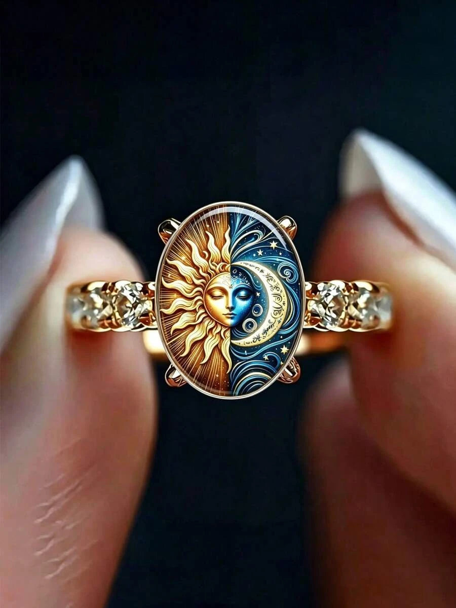Sun and Moon Men's Ring