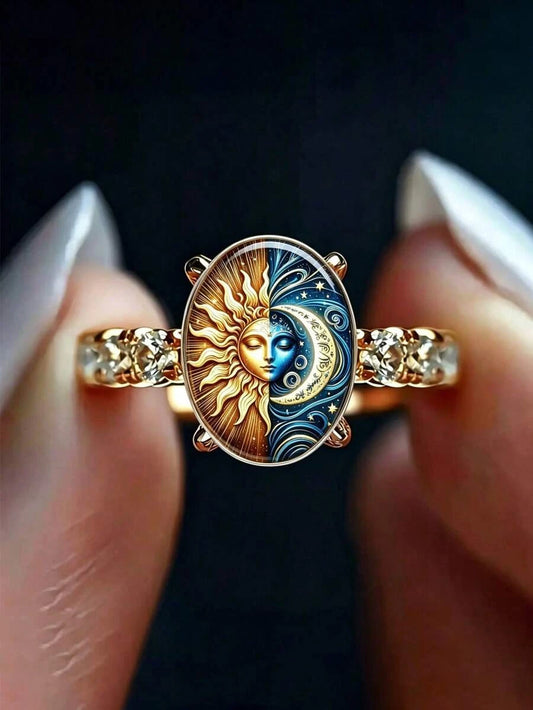 Sun and Moon Men's Ring