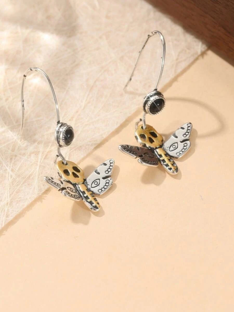 Vintage Copper Boho Drop Earrings
