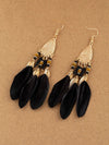 Vintage Feather Pendant Earrings