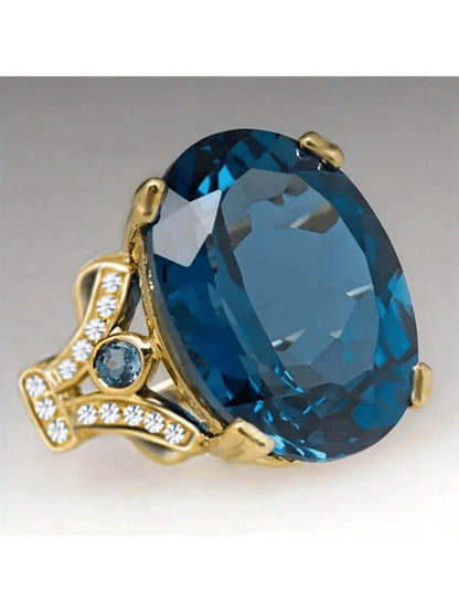 Bohemian Red Cubic Zirconia Ring