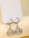 Retro Spiral Swirl Dangle Earrings