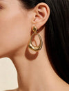 Chunky Gold Teardrop Dangle Earrings