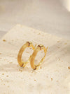 Vintage Stainless Steel Hoop Earrings