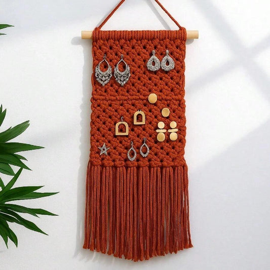 Macrame Boho Jewelry Organizer