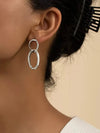 Chain Design Drop Earrings