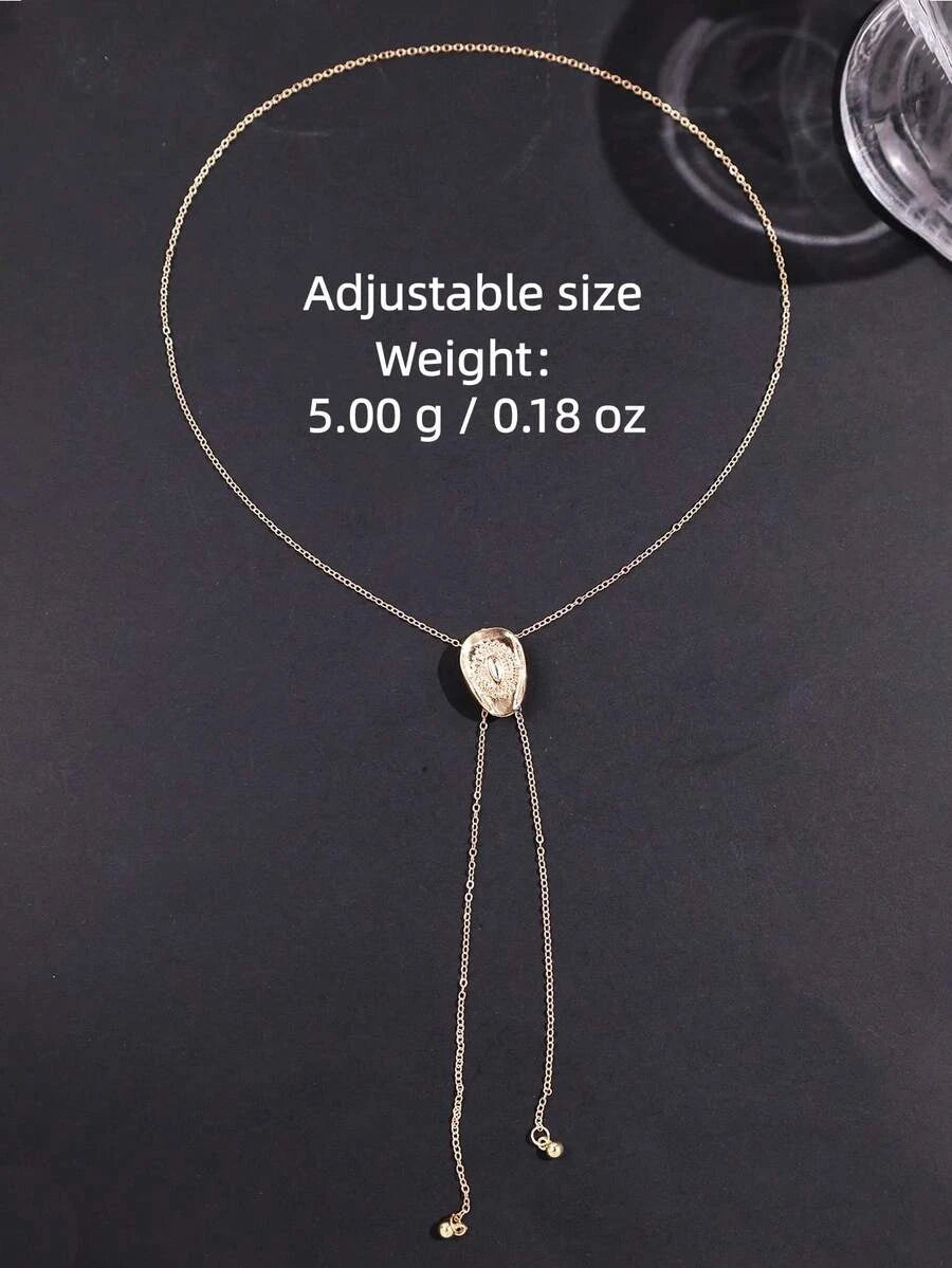 Vintage Gold Cowboy Hat Necklace