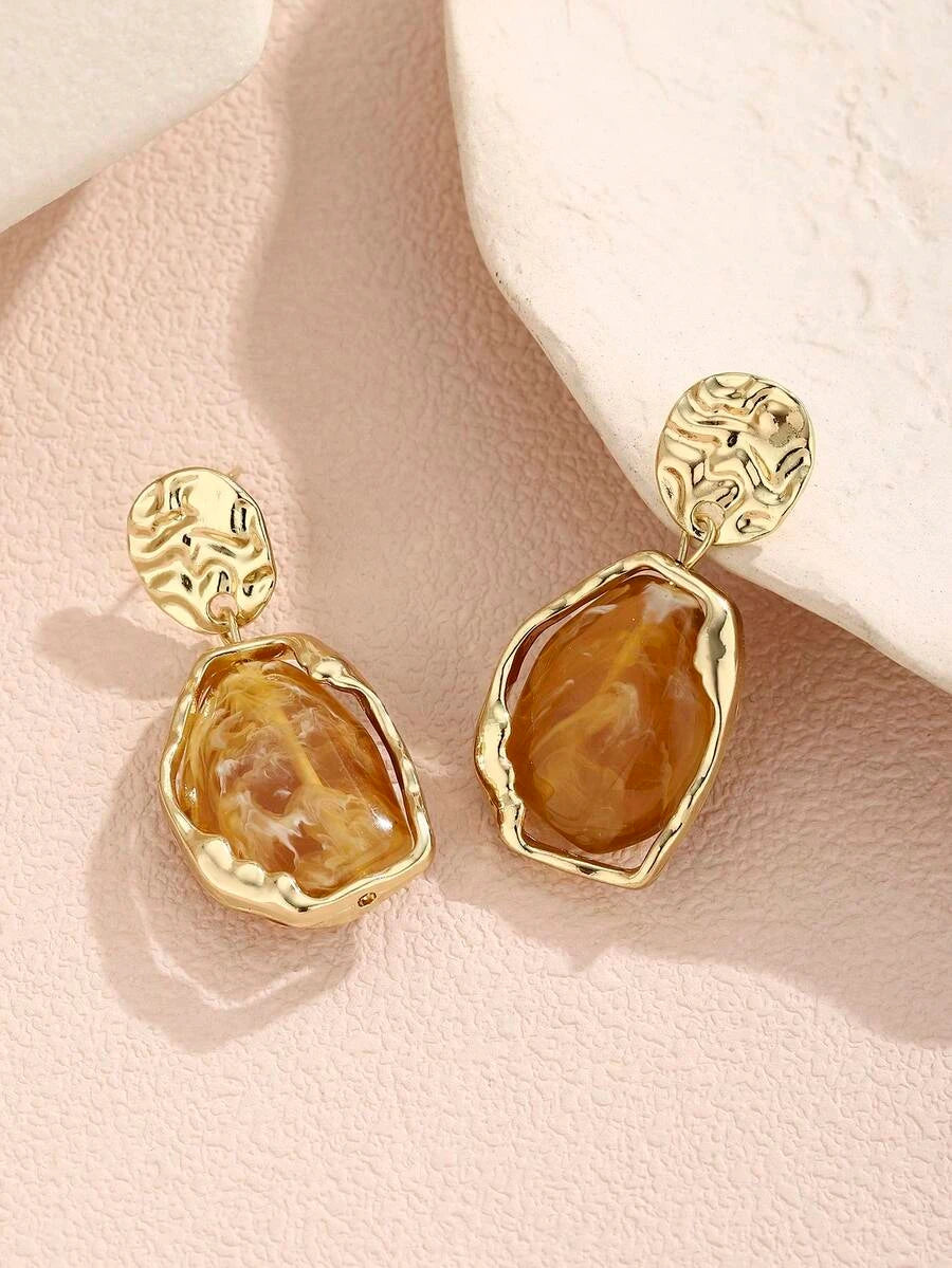 Bohemian Resin Drop Earrings