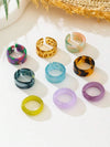 Vintage Acrylic Fashion Rings Set