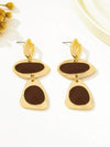 French Vintage Enamel Asymmetrical Drop Earrings