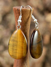 Vintage Tiger Eye Teardrop Earrings