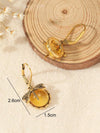 Vintage Dragonfly Green Crystal Pendant Earrings