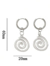 Retro Spiral Swirl Dangle Earrings