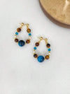 Retro Chinese Style Blue Beaded Earrings