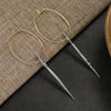 Vintage Dual-Tone Fish Pendant Earrings
