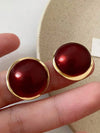 Minimalist Geometric Faux Pearl Earrings