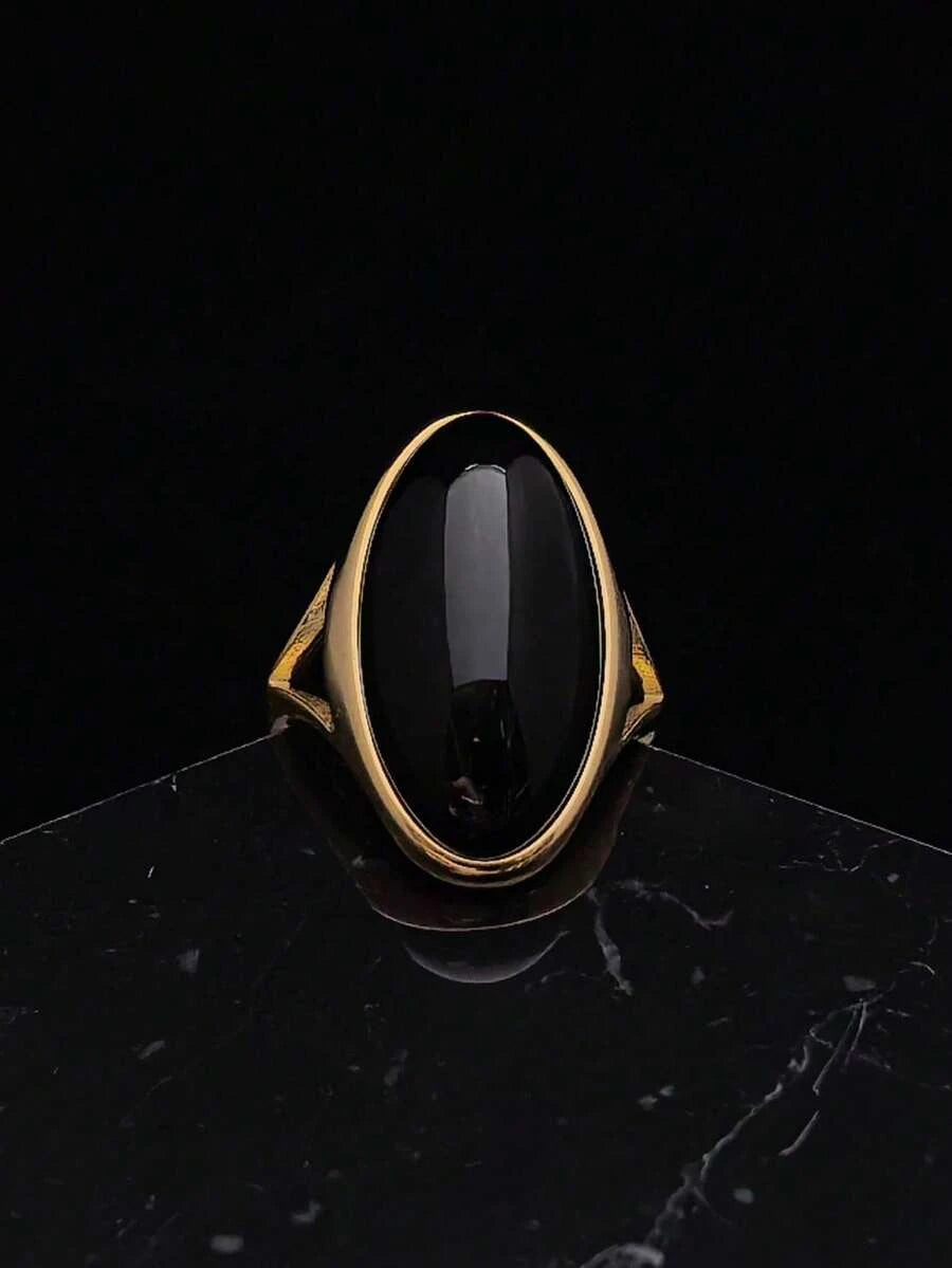 Gold Plated Stainless Steel Crystal Ring