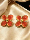Elegant Stainless Steel Flower Earrings