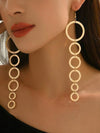 Geometric Polygon Tassel Earrings