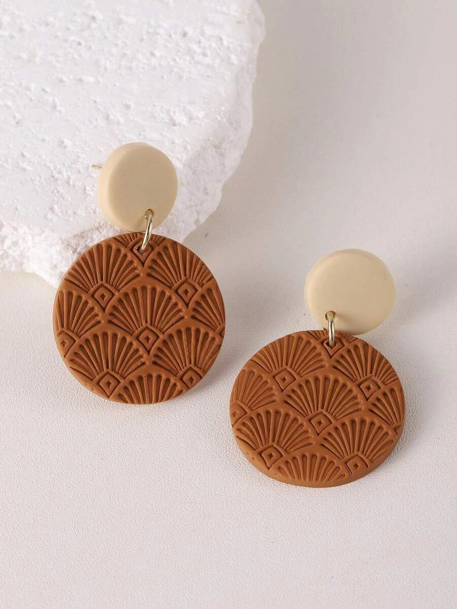 Textured Cloud Statement Earrings