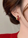 French Vintage Geometric Stud Earrings