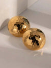 Vintage Minimalist Hammered Half-Sphere Earrings