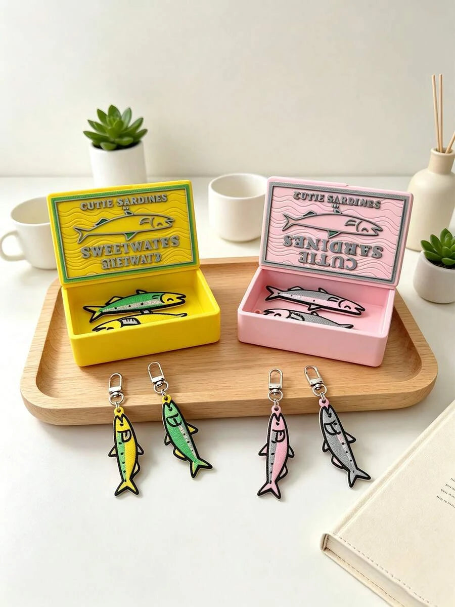 Sardine Can Storage Box and Pendant Set