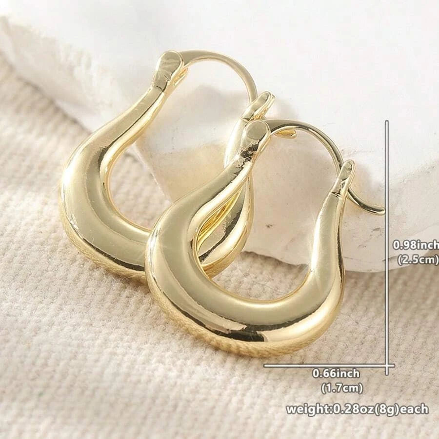 Vintage U Shaped Pendant Earrings
