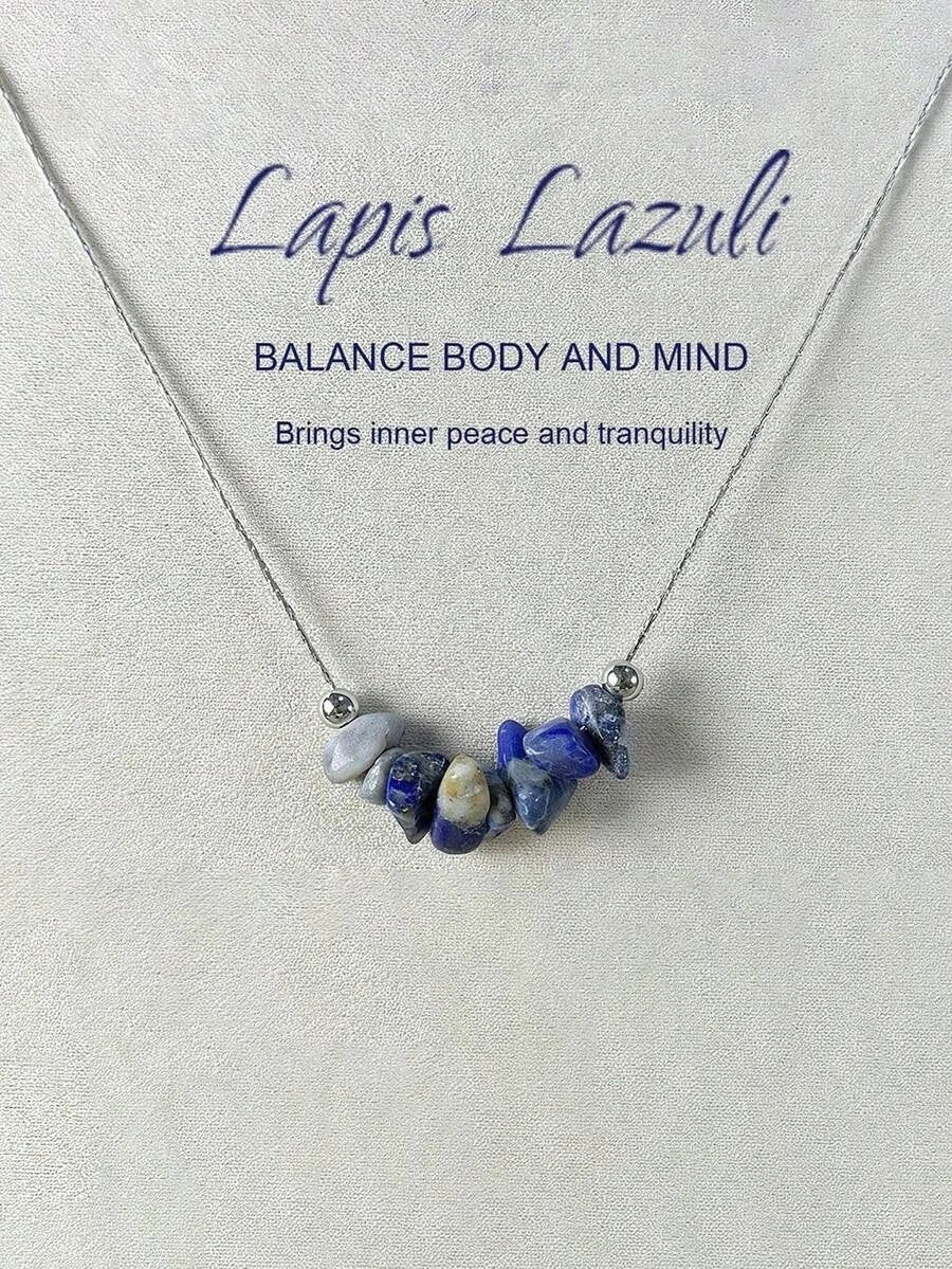 Natural Lapis Lazuli Stone Necklace