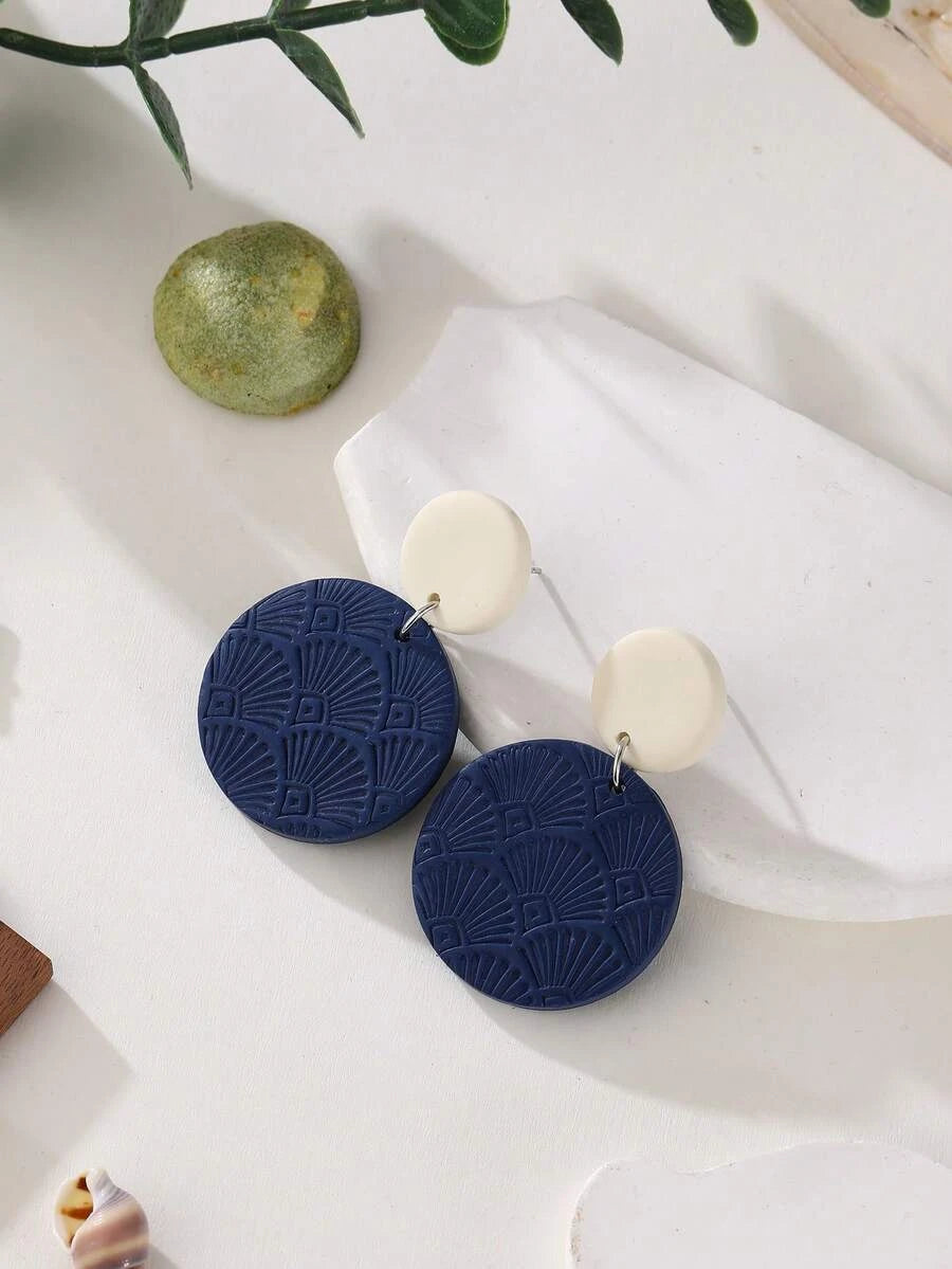 Textured Cloud Statement Earrings
