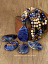 Bohemian Blue Lapis Lazuli Teardrop Pendant Necklace