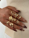 Vintage Geometric Open Ring Set