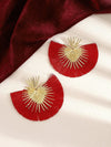 Vintage Heart Fan Tassel Earrings