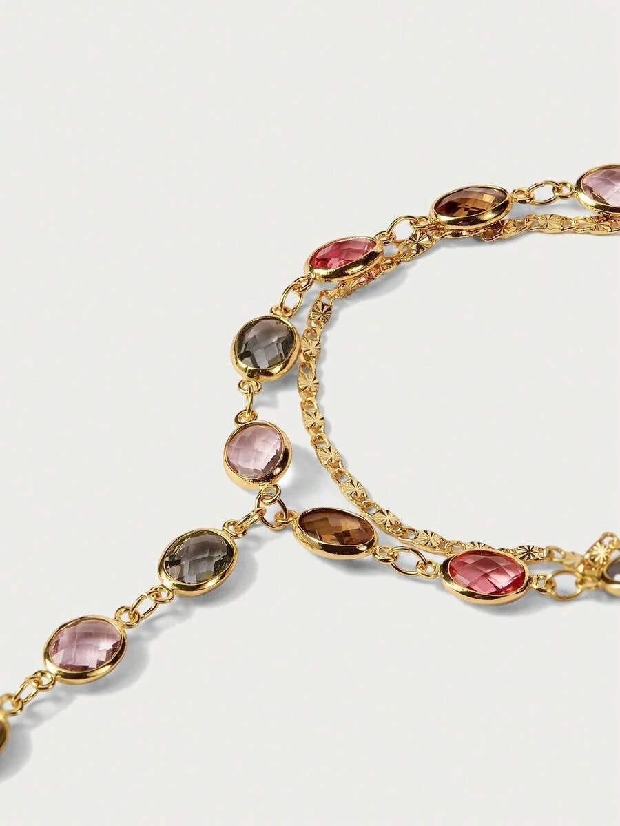 Glisma 18K Gold-Plated Beaded Finger Chain