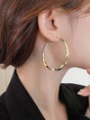 Minimalist Gold Oversize Hoop Earrings