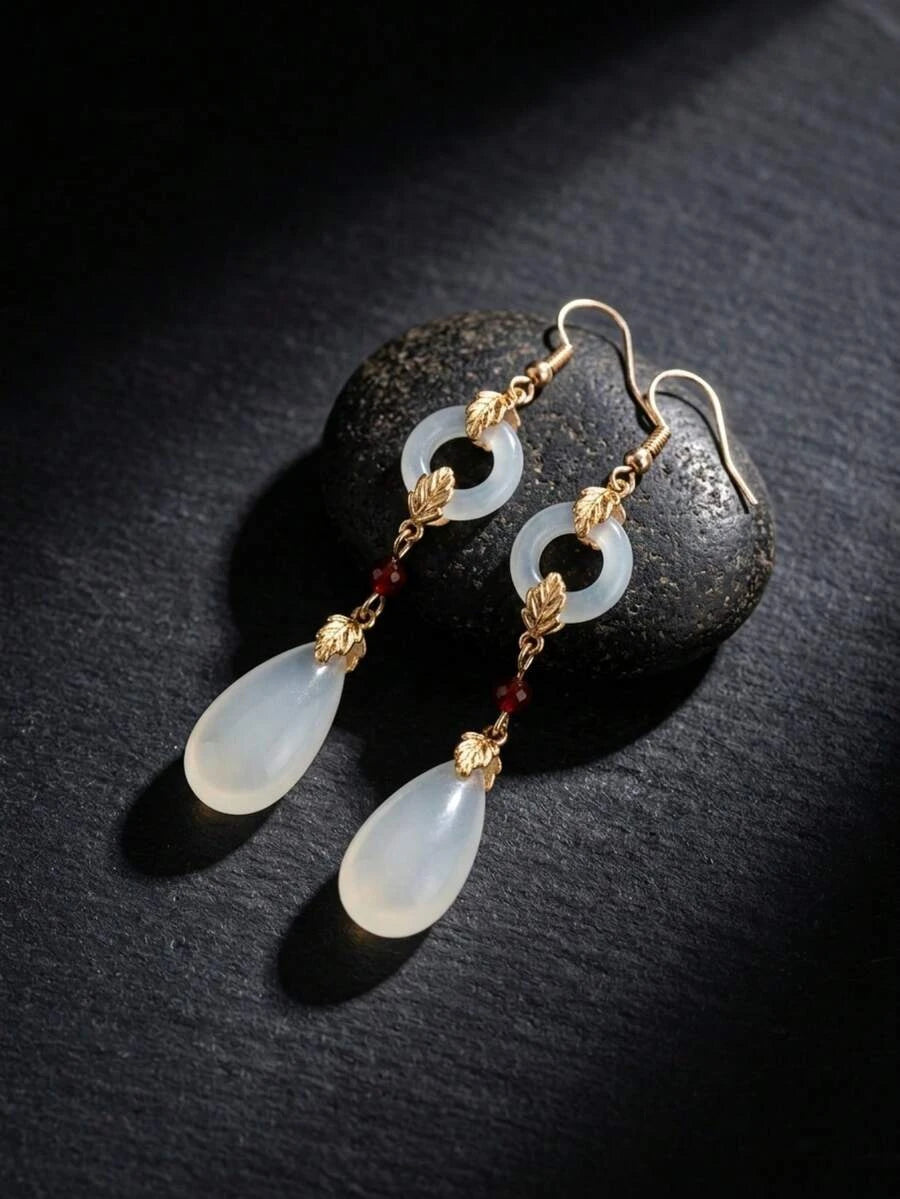 Chinese Retro Hollow Round Earrings