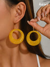 Hollow Out Round Drop Earrings