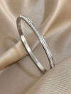Minimalist Stainless Steel Rhinestone Bracelet