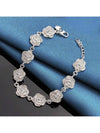 Sterling Silver Plated Rose Bracelet