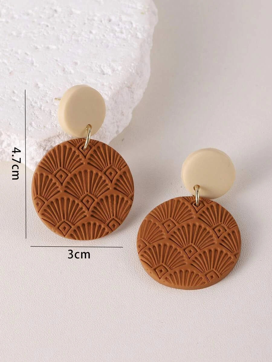 Textured Cloud Statement Earrings