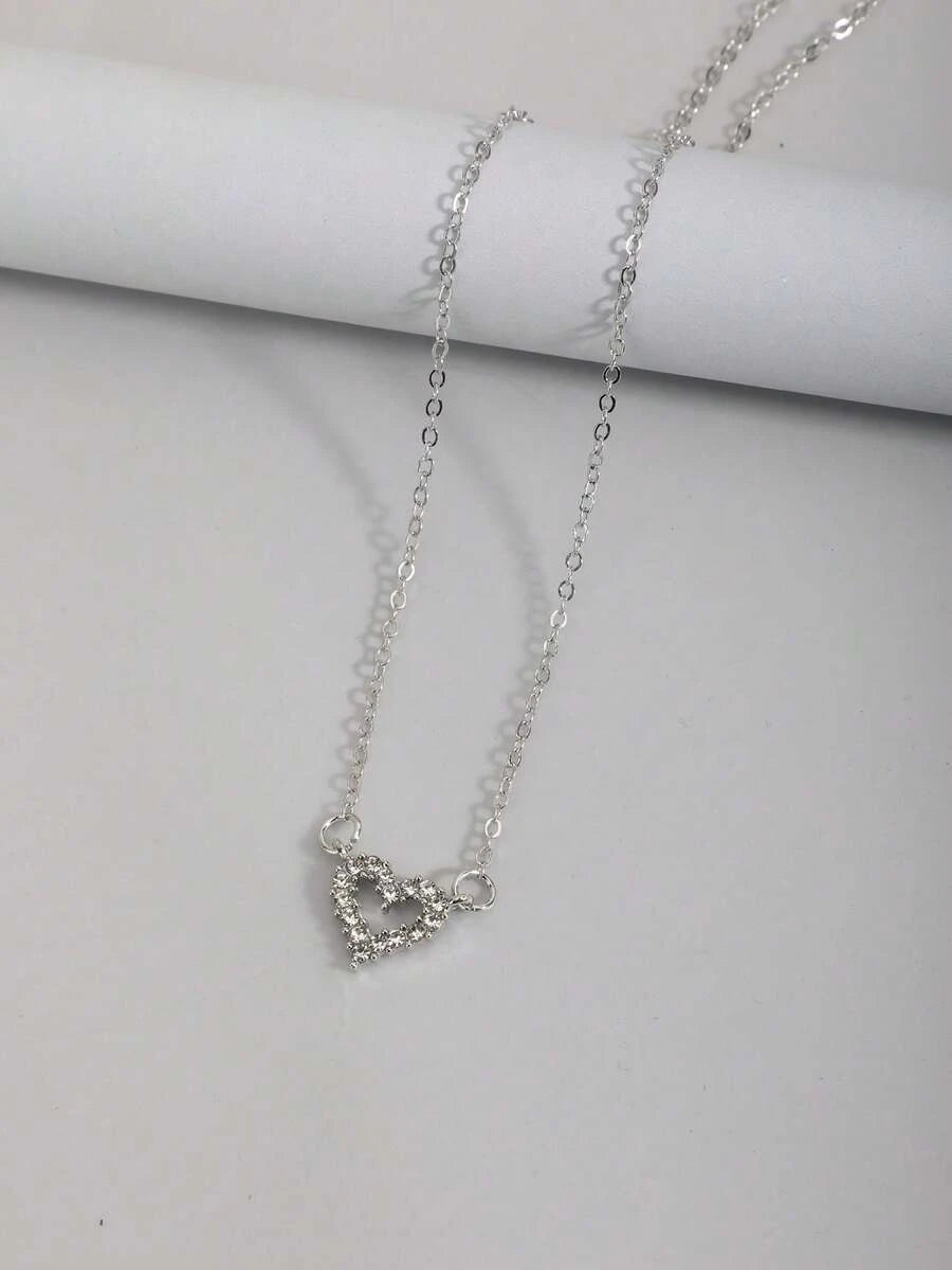 Rhinestone Music Note Necklace