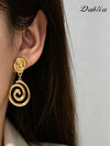 Gold Abstract Swirl Earrings