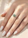 Sterling Silver Square Agate Ring