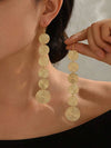 Geometric Polygon Tassel Earrings