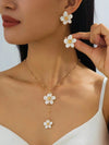 Handmade Orange Floral Jewelry Set