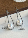 Vintage Faux Pearl Copper Dangle Earrings