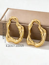 Asymmetrical Hollow Metal Earrings