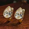 French Vintage Water Drop Zirconia Earrings