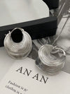 Asymmetrical Geometric Curved Stud Earrings