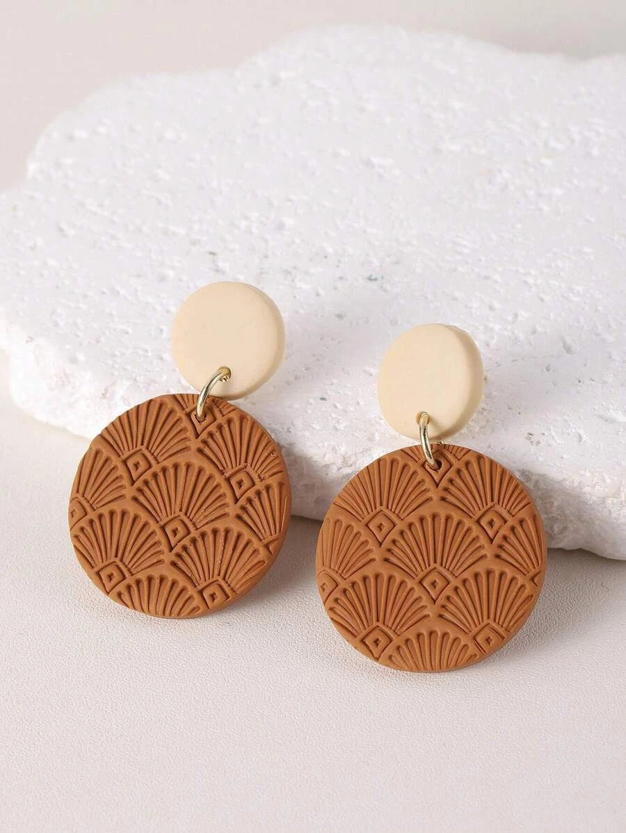 Textured Cloud Statement Earrings